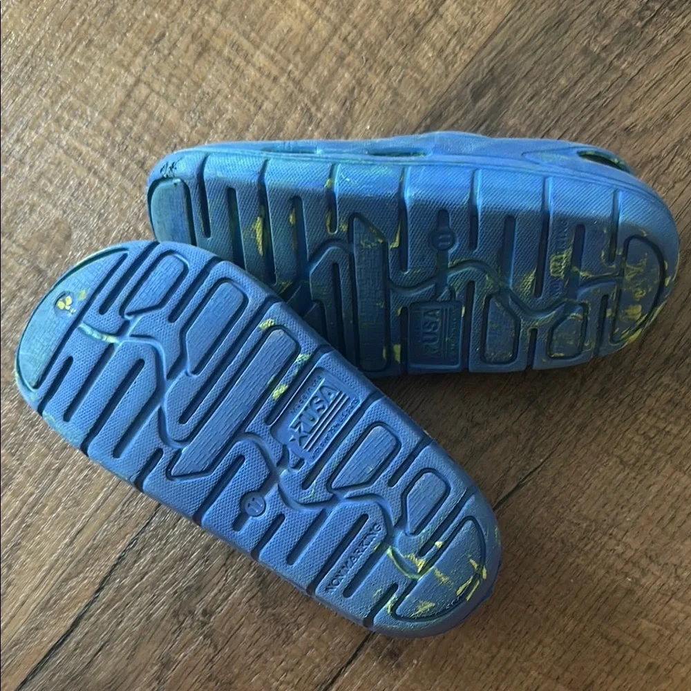 Kids Blue and Green Slip-On Shoes Toddler Boys' Clog Sandal size 11 - Picture 2 of 8